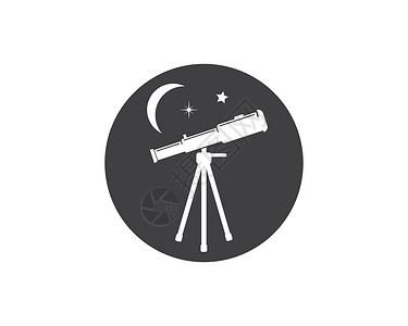 望远镜图标矢量图设计插图技术火星天文学月亮间谍行星天空光学星星设计图片
