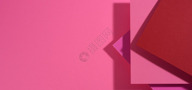 现代粉红背景 带纸页和影子 商业模板 横幅背景图片