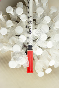 注射胰岛素的一套注射器激素治疗疫苗样本科学药店制药塑料药品免疫背景