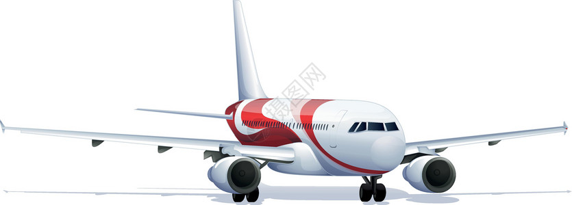 波音飞机素材乘客计划尾巴翅膀艺术飞机引擎白色航班座舱鼻子轮子插画