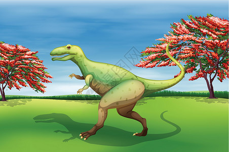 变色树蜥南方巨兽龙插画