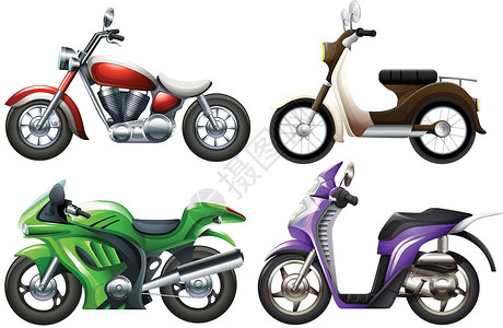 摩托车加油摩托车白色运输赛车摩托镜子运动自行车越野导航发动机插画