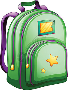 绿色小背包一个绿色的学校设计图片