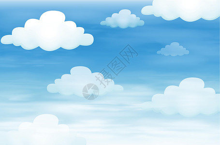 卷云天空和云天穹身体科学天线雨云物理化学品星座水蒸气绘画插画