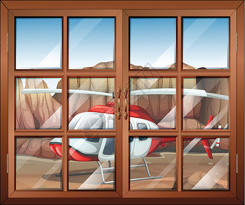 可以看到外面直升机的窗户地面框架建筑办公室菜刀天线土地绘画岩石双方背景图片