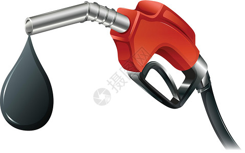 国外加油站灰色和红色燃料泵设计图片