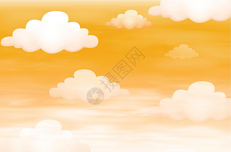 橙色的天空与云高清图片