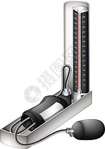 水银血压计一种血压测量装置插画