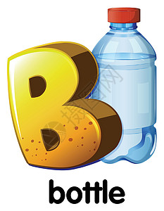 塑料水壶瓶的字母 B设计图片