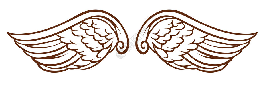 例外的天使之翼的简单素描草图光环艺术品救世主涂鸦飞行翅膀艺术绘画天堂设计图片