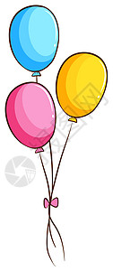 简单彩绘的气球背景图片