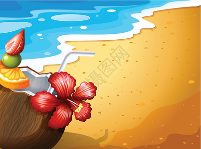 稻城亚丁牛奶海海滩和清爽的饮品设计图片