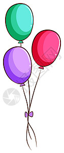 彩色气球的简单画法背景图片