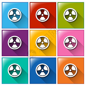 核辐射科学图标互联网粉色绘画绿色团体蓝色红色技术标签橙子设计图片