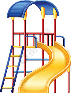 彩色幻灯片白色孩子们操场蓝色公园红色建筑学黄色喜悦素描背景图片