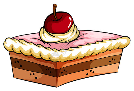 1手部边缘较硬美味的蛋糕白色面包双方烤箱庆典粉色绘画面粉面包师边缘插画