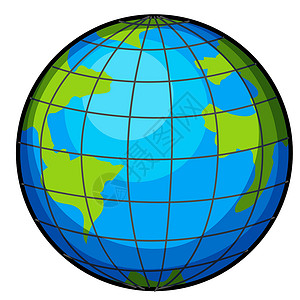 一个球半球圆形近球形蓝色绘画球状体圆圈赤道白色土地背景图片