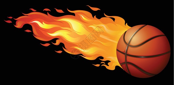 火篮球燃烧装备烧伤工具火焰圆圈力量卡通片物品闲暇背景图片