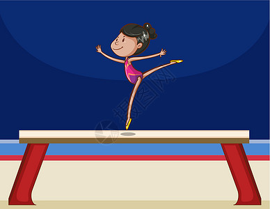 体操表演体操学运动卡片女士锻炼活动竞赛姿势墙纸卡通片团队设计图片