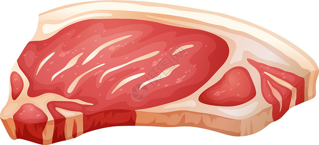 猪排羊肉卡通片绘画牛扒白色猪肉烹饪红肉美食牛肉背景图片