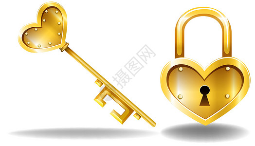 锁剪贴画密钥和位置心形卡通片锁孔钥匙海报警卫墙纸横幅剪贴绘画设计图片