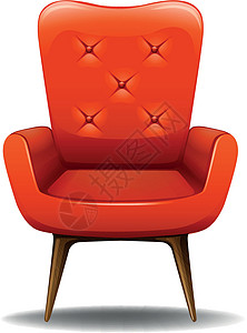 橙子椅子靠背客厅剪贴家具沙发墙纸座位绘画卡通片白色背景图片