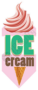 冰霜甜点标签胡扯贴纸冰淇淋美食横幅卡通片菜单绘画背景图片