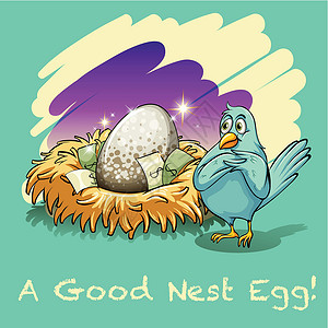 知更鸟蛋蛋里的蛋插画