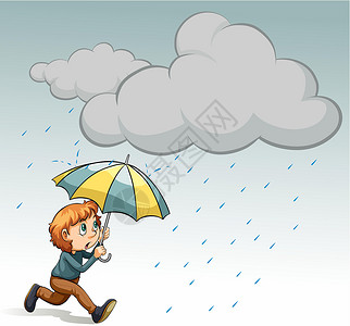 粉湿伞降雨气候季节性天空气氛暴雨男生男人下雨剪贴跑步设计图片