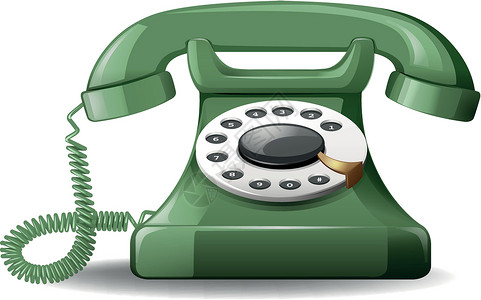 电话绿色物品家庭器具白色数字齿轮办公室技术绘画背景图片