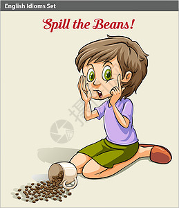 把回忆倾洒一个女孩把豆子洒了红色海报艺术品女孩女性女士杯子绘画英语字体设计图片