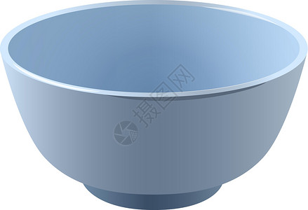 白色的碗圆形厨具厨房金属圆柱贮存餐厅液体用具服务制品白色插画