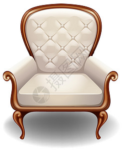 装甲主席卡通片座位剪贴沙发白色扶手椅椅子家具墙纸青铜插画