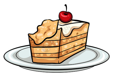 摩卡蛋糕有蛋糕的盘子厨具烘烤白色面包线条制品黑色陶瓷塑料绘画设计图片