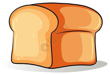 1面包大面包面包食物线条预切片化合物棕色碳水白色面团零食插画