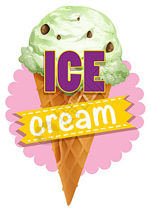 锥形冰淇淋背景图片