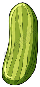 无气泡黄瓜绿色水果白色被子圆柱形气泡蔬菜绘画科学烹饪插画