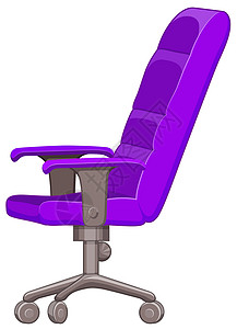 带轮紫色电脑椅高清图片