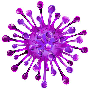 漫画紫色装饰品艺术液体插图夹子原子气泡水彩白色背景图片