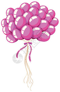 一堆带丝带的粉红色气球背景图片