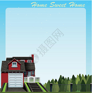 边框设计与家庭甜蜜的家背景图片