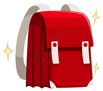 背包口袋全新红色书包设计图片