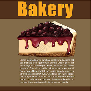海报设计与蓝莓芝士蛋糕背景图片