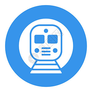 地铁网地铁地下地铁列车平面矢量白色字形 ico插画