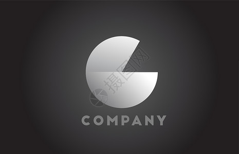 企业用白色和黑色G几何字母字母符号标志 公司以未来型设计和公司梯度制备并进行编队和书写设计图片