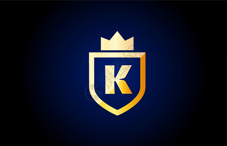 设计师用素材KK 字母字母标识图标 用盾牌和王冠来设计商业和公司身份的设计设计图片