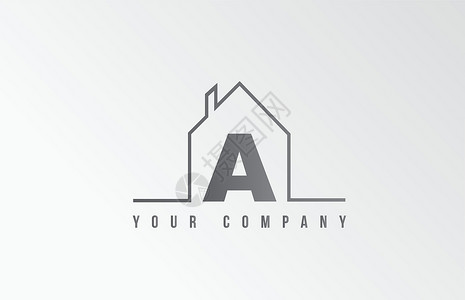 地产公司住宅 商业身份和细线轮廓等式 在企业中 您可以使用固定的背景图片