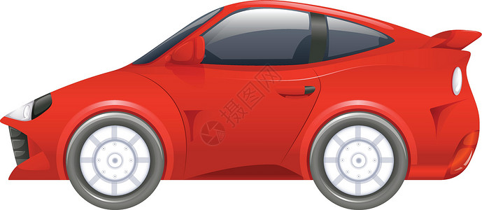 顺风夹子车白色背景上的红色赛车汽车引擎插图旅行剪裁轮子小路车辆速度艺术设计图片