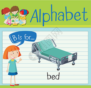 抽认卡字母 B 代表 be卡片演讲工作白色教育枕头海报活动绘画床单设计图片