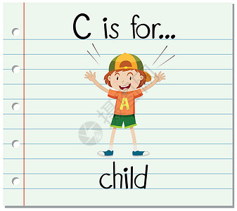 吾是青年抽认卡字母 C 是给孩子的幼儿园瞳孔字体绘画学生刻字夹子写作闪光艺术插画